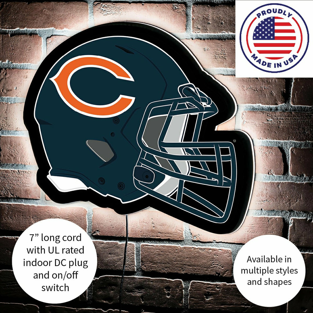 LED Wall Decor, Helmet, Chicago Bears