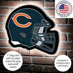 LED Wall Decor, Helmet, Chicago Bears