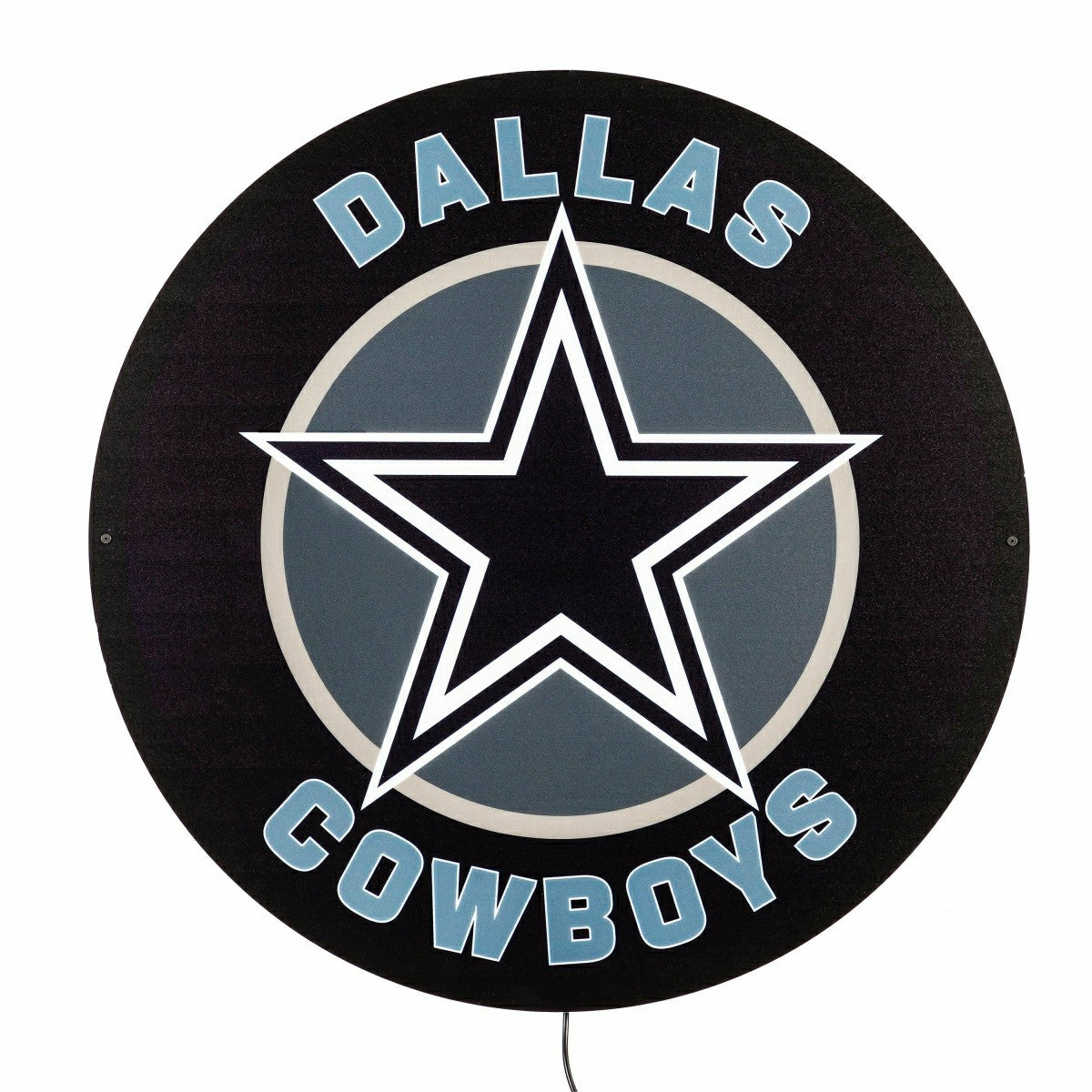 LED Wall Decor, Round, Dallas Cowboys