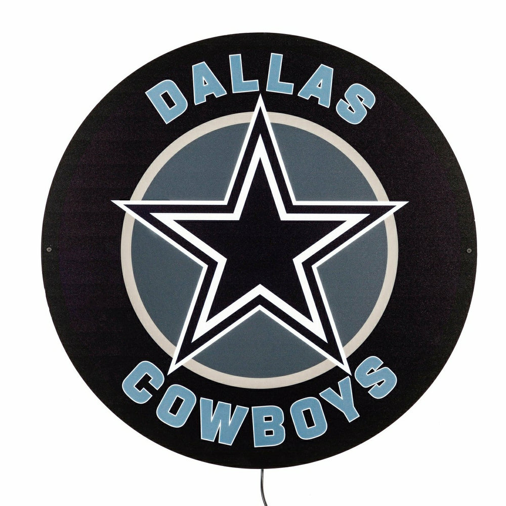 LED Wall Decor, Round, Dallas Cowboys