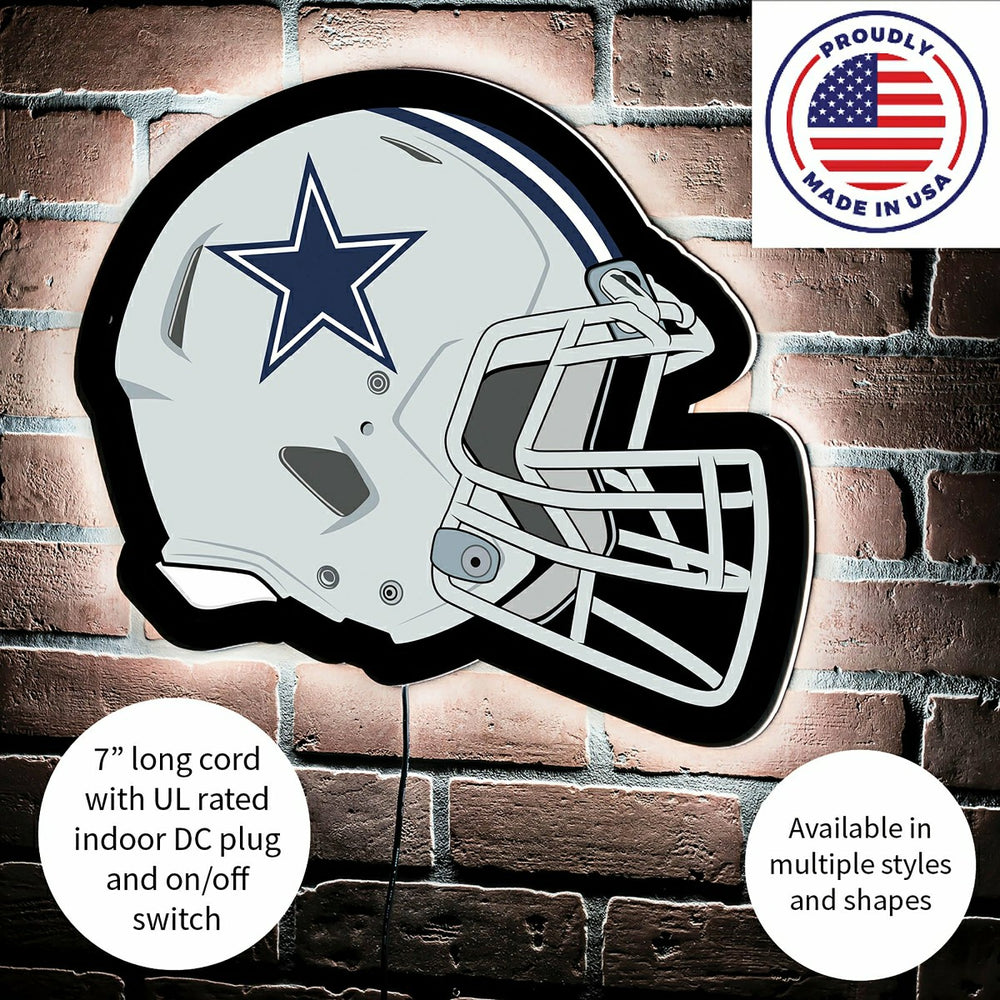LED Wall Decor, Helmet, Dallas Cowboys