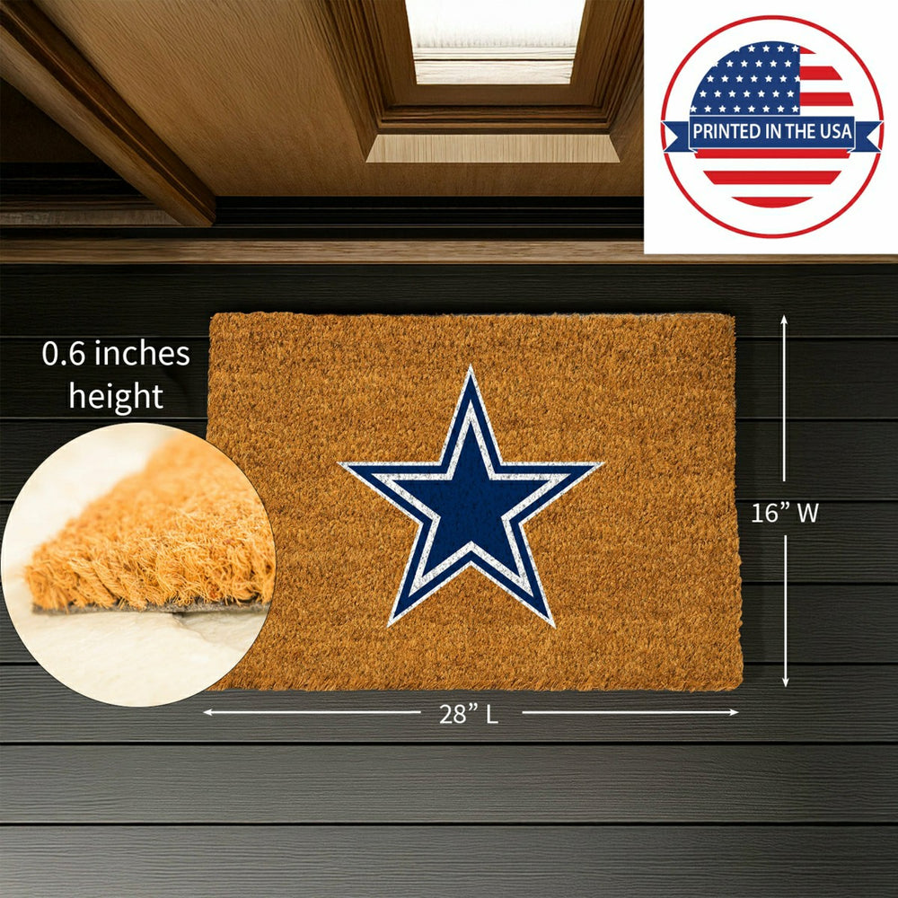 Coir Mat, 16"x28", Dallas Cowboys
