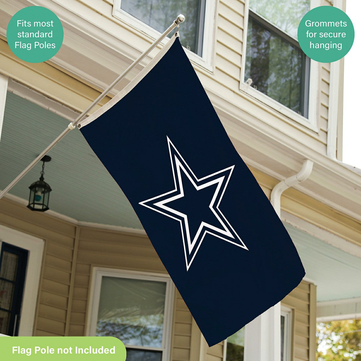 Dallas Cowboys Single Sided Estate Flag with 2 Grommets, 3'x5'