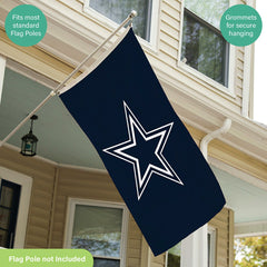 Dallas Cowboys Single Sided Estate Flag with 2 Grommets, 3'x5'