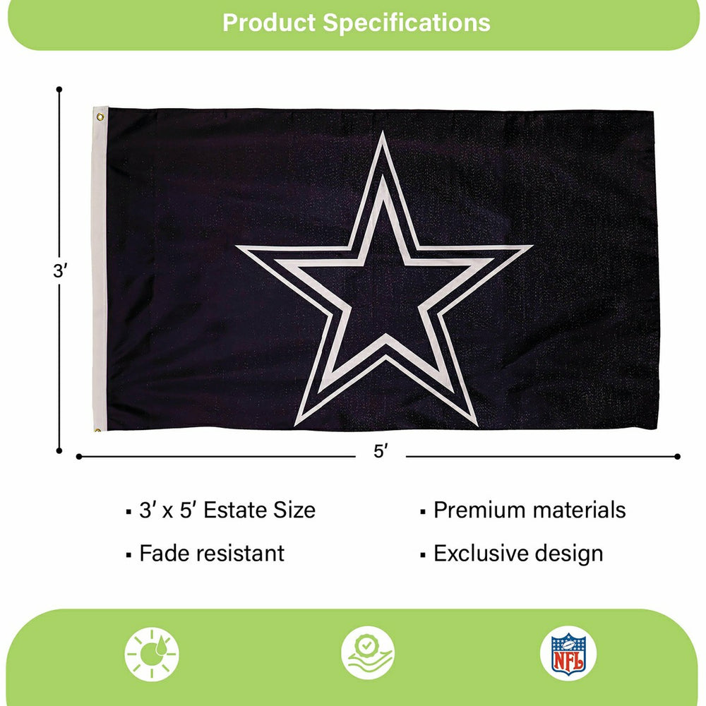 Dallas Cowboys Single Sided Estate Flag with 2 Grommets, 3'x5'