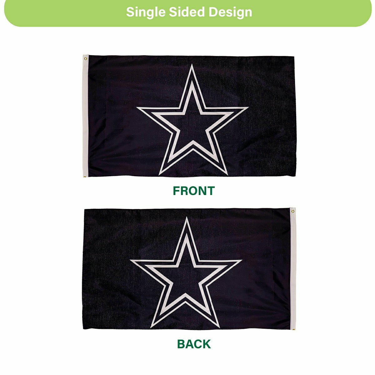 Dallas Cowboys Single Sided Estate Flag with 2 Grommets, 3'x5'