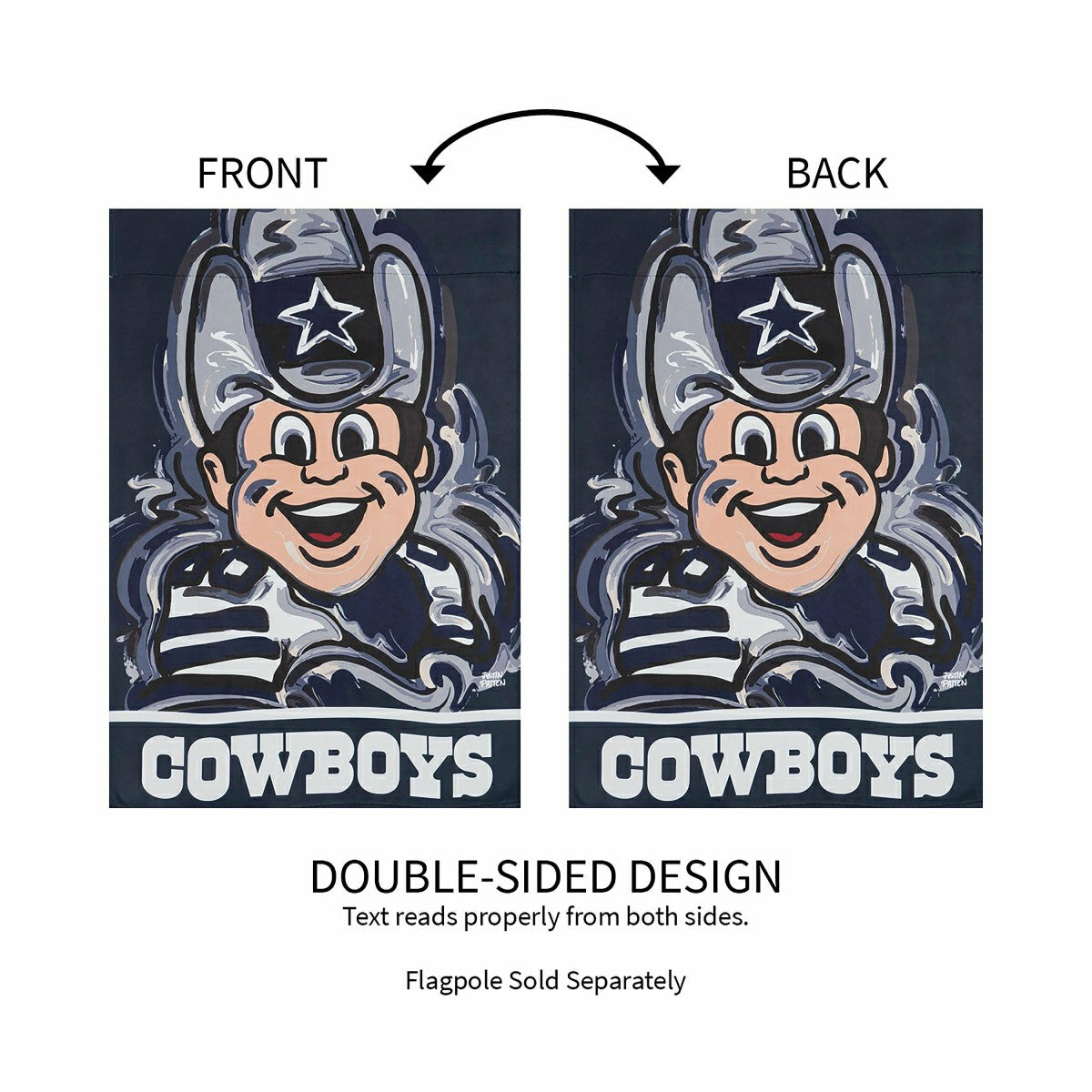 Dallas Cowboys Justin Patten Suede Garden Flag