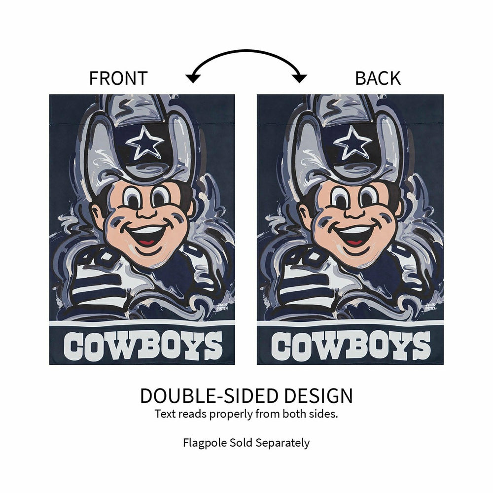 Dallas Cowboys Justin Patten Suede Garden Flag