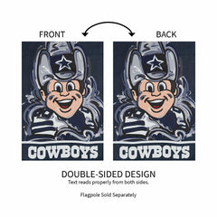 Dallas Cowboys Justin Patten Suede Garden Flag