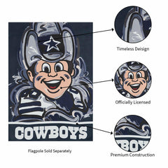 Dallas Cowboys Justin Patten Suede Garden Flag