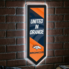 LED Wall Decor, Pennant, Denver Broncos