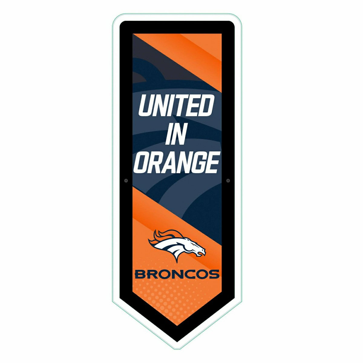 LED Wall Decor, Pennant, Denver Broncos