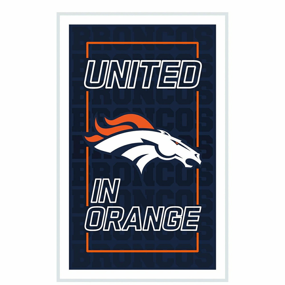 Denver Broncos NFL Football Rectangle Neolite LED Decor