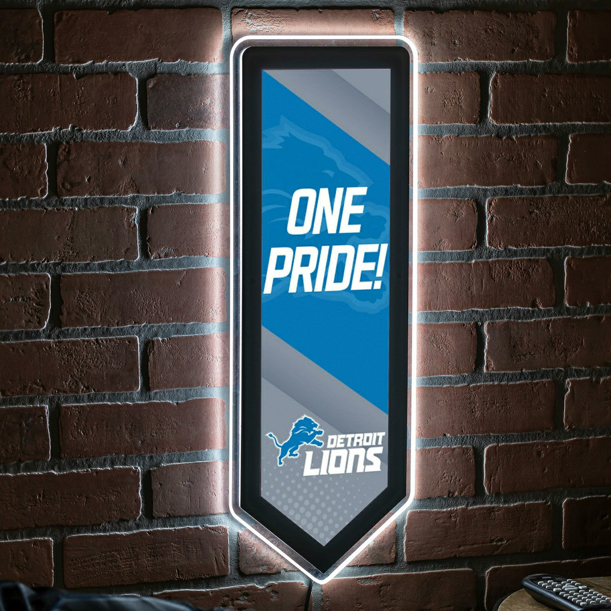 LED Wall Decor, Pennant, Detroit Lions