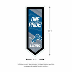 LED Wall Decor, Pennant, Detroit Lions