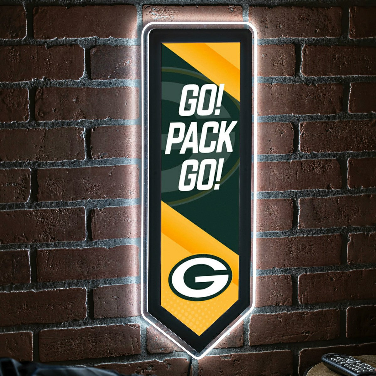 LED Wall Decor, Pennant, Green Bay Packers