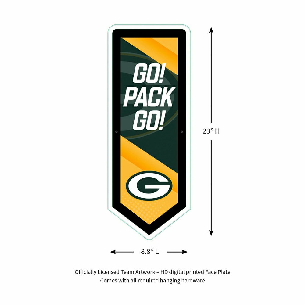 LED Wall Decor, Pennant, Green Bay Packers