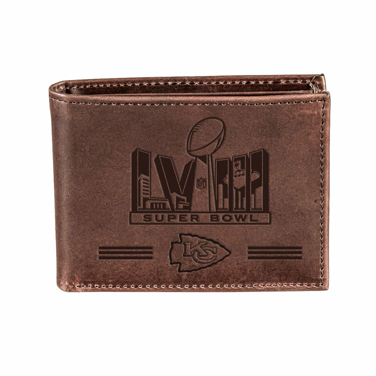 Kansas City Chiefs, Wallet, Bi-Fold, SB58 Champions, Brown