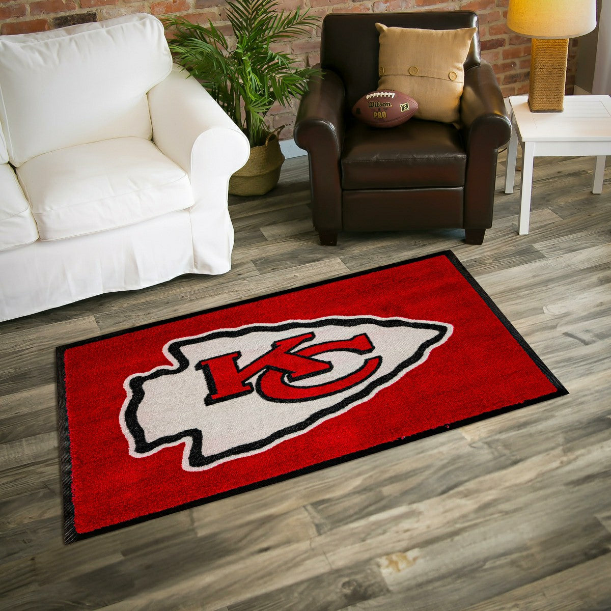 3'x5' Large USA Indoor Outdoor Outdoor Entryway Mat, Kansas City Chief