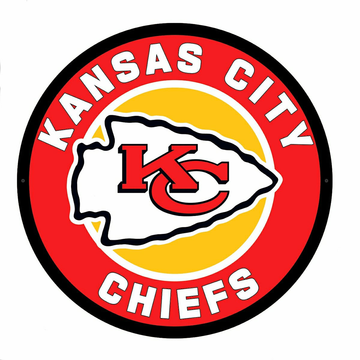 LED Wall Decor, Round, Kansas City Chiefs