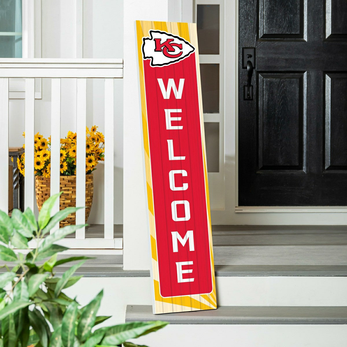 Kansas City Chiefs Summer Seasonal Single Sided Large Leaner, 46"
