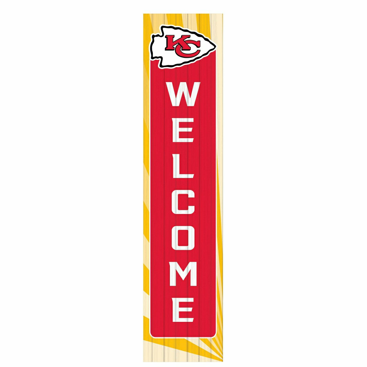 Kansas City Chiefs Summer Seasonal Single Sided Large Leaner, 46"
