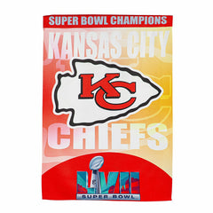 Embossed Suede Flag, SB57, Champions, House Size, Kansas City Chiefs