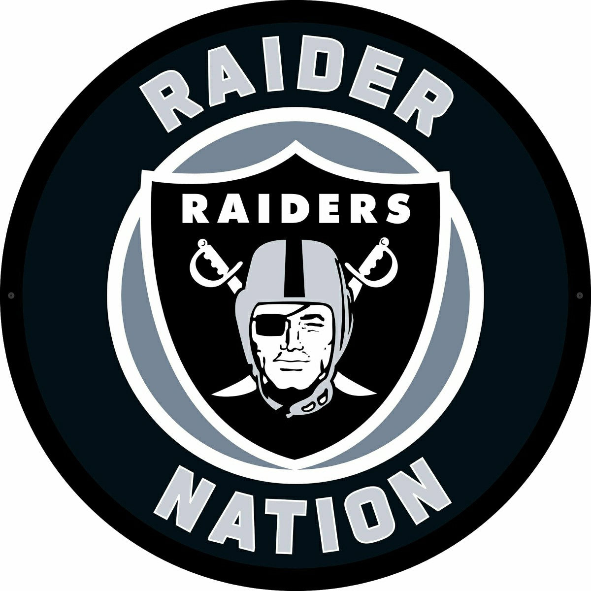 LED Wall Decor, Round, Las Vegas Raiders