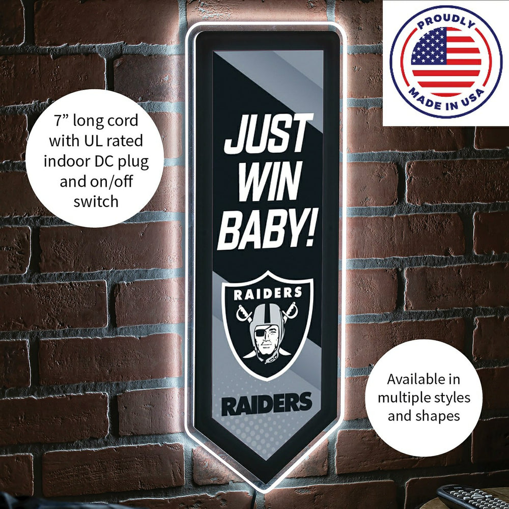 LED Wall Decor, Pennant, Las Vegas Raiders