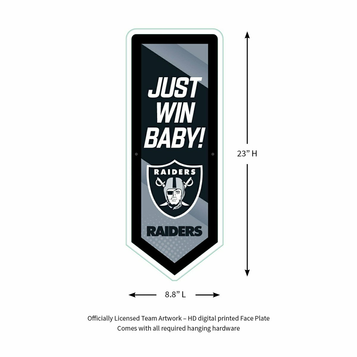 LED Wall Decor, Pennant, Las Vegas Raiders