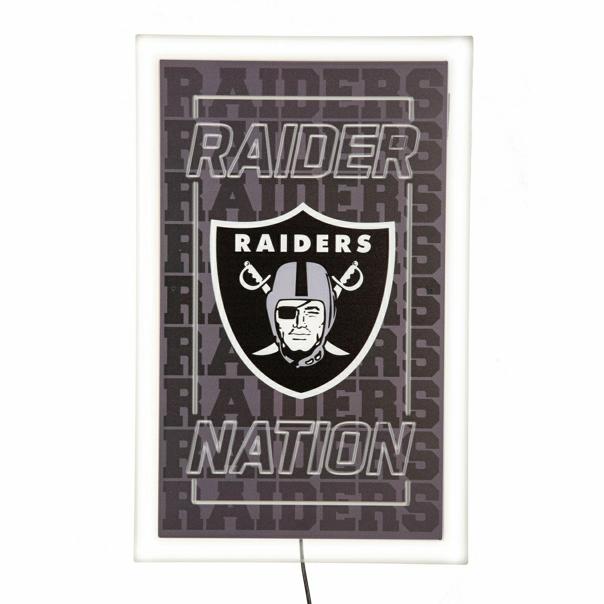 Las Vegas Raiders NFL Football Rectangle Neolite LED Decor