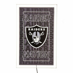 Las Vegas Raiders NFL Football Rectangle Neolite LED Decor
