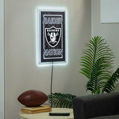 Las Vegas Raiders NFL Football Rectangle Neolite LED Decor