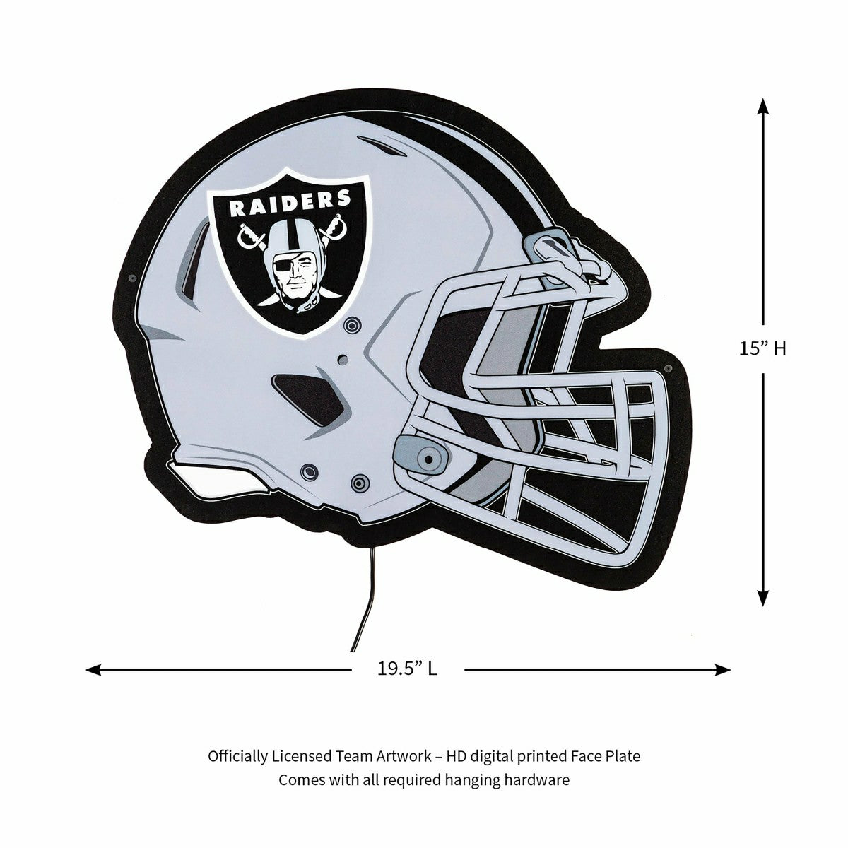 LED Wall Decor, Helmet, Las Vegas Raiders