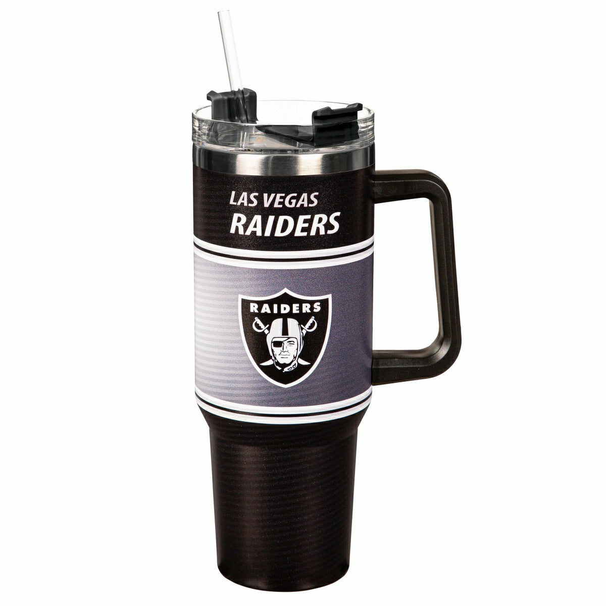 40oz Stainless Steel Canyon Cup w/ Straw, Las Vegas Raiders