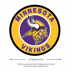 LED Wall Decor, Round, Minnesota Vikings