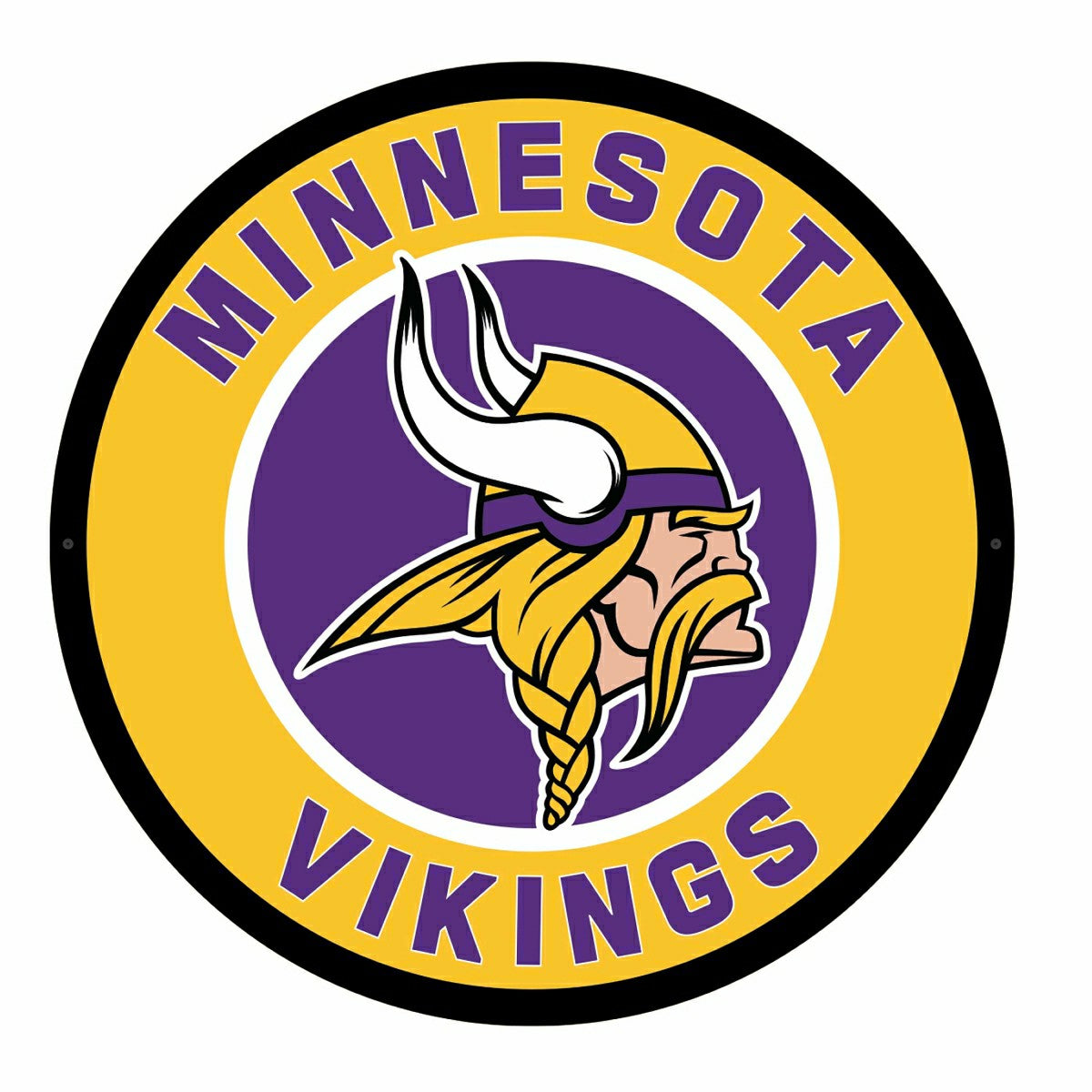 LED Wall Decor, Round, Minnesota Vikings