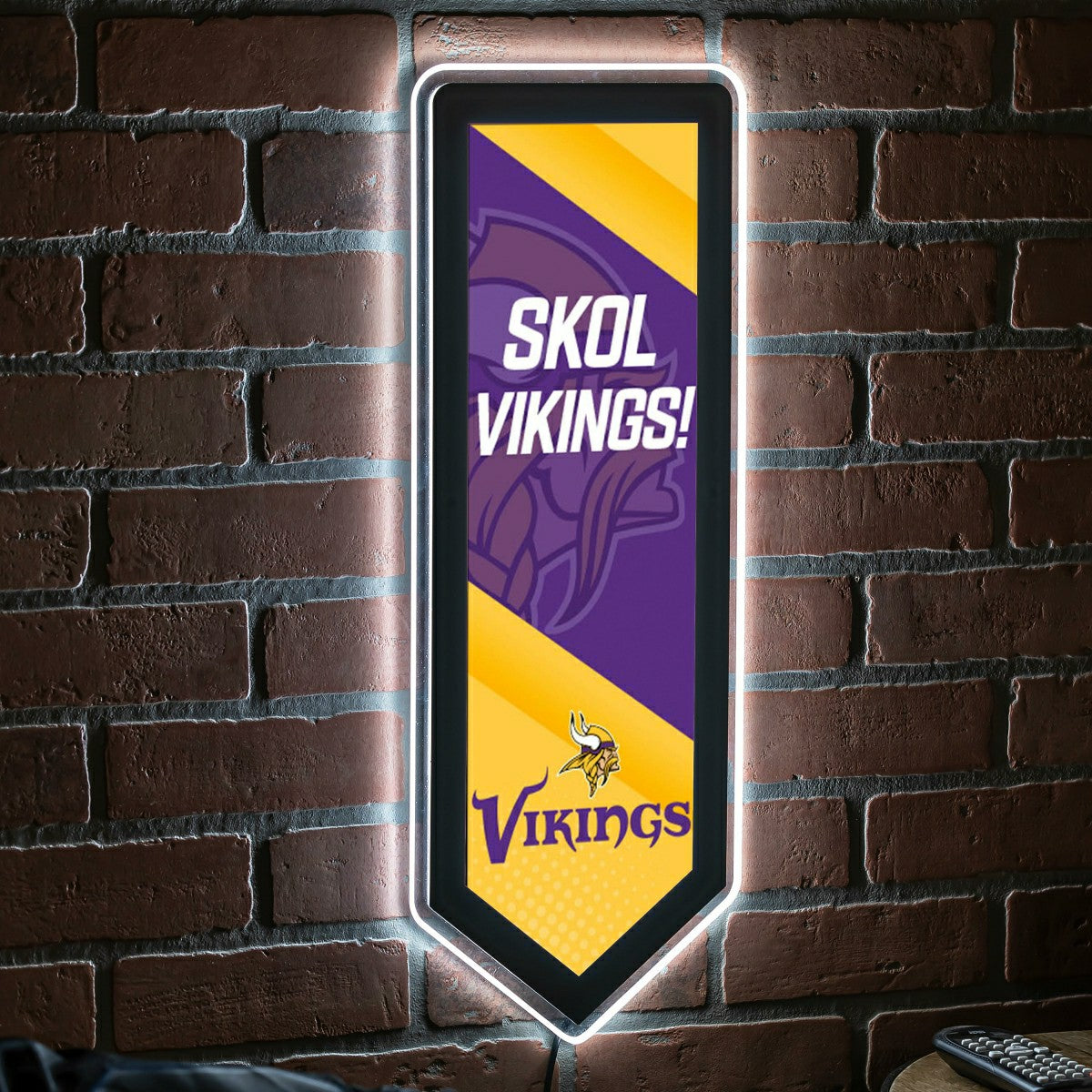 LED Wall Decor, Pennant, Minnesota Vikings
