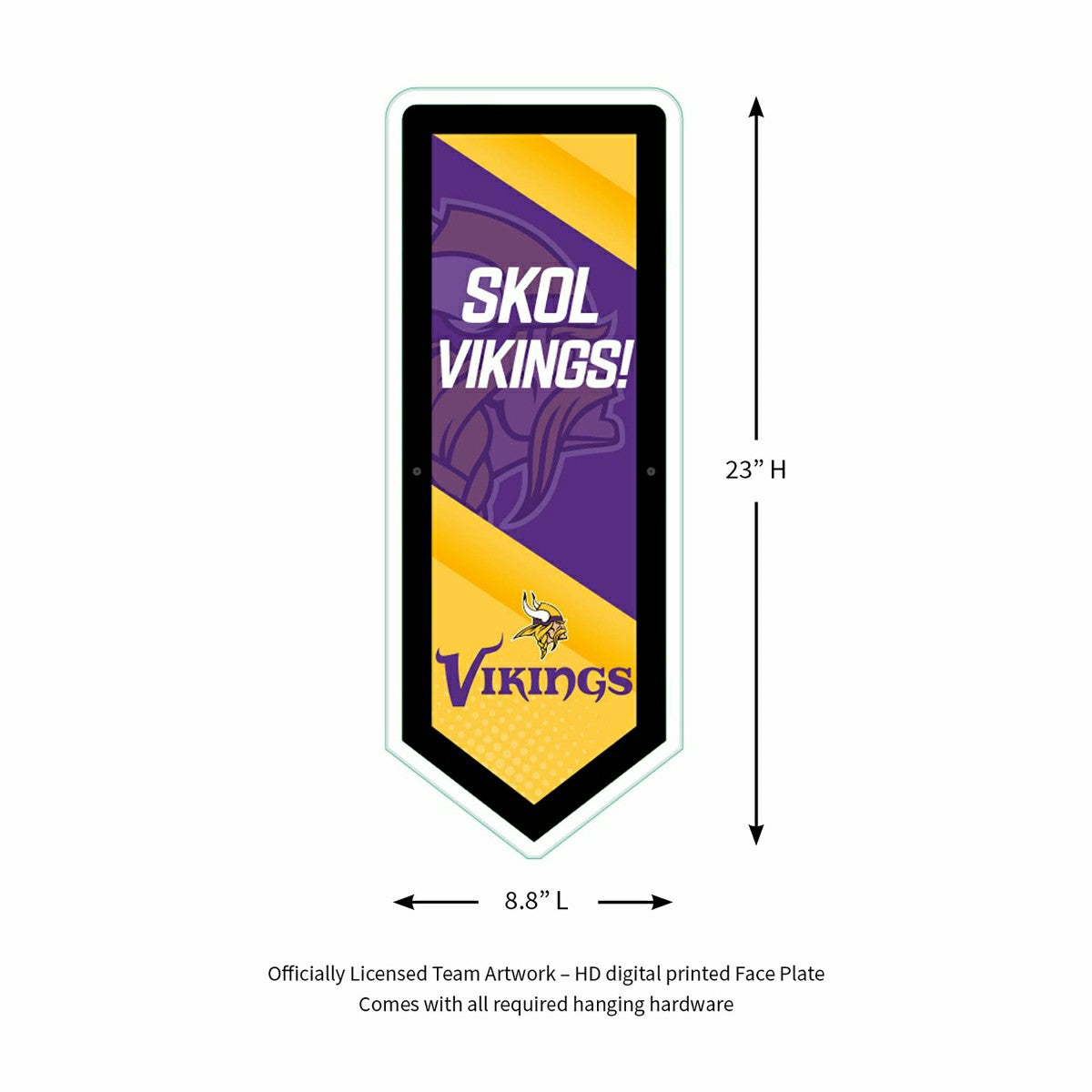 LED Wall Decor, Pennant, Minnesota Vikings