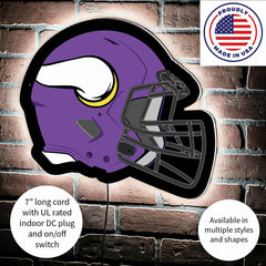 LED Wall Decor, Helmet, Minnesota Vikings