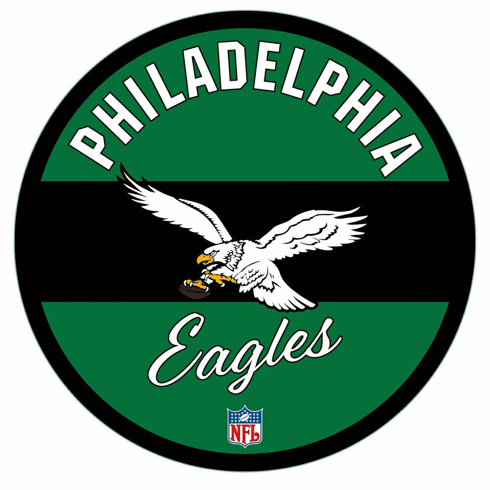 Philadelphia Eagles NFL Football Large Round Vintage Edgelite LED Deco