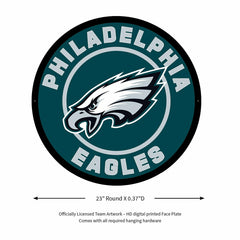LED Wall Decor, Round, Philadelphia Eagles