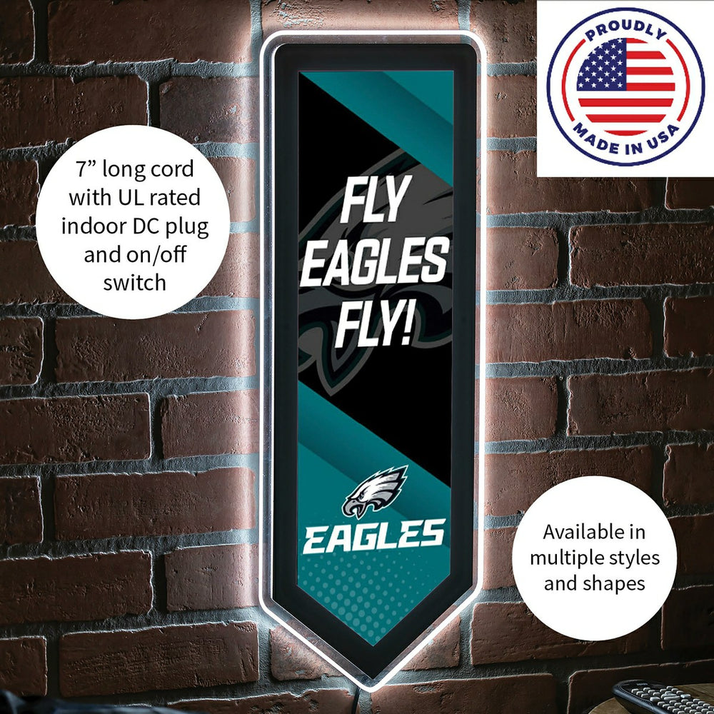 LED Wall Decor, Pennant, Philadelphia Eagles