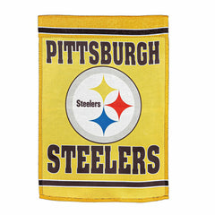 Embossed Suede Flag, House Size, Pittsburgh Steelers