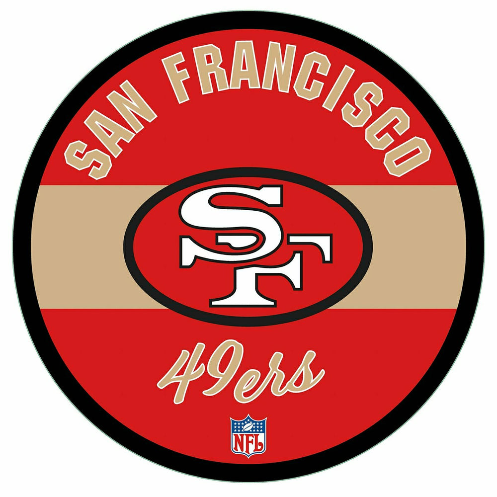 San Francisco 49ers NFL Football Large Round Vintage Edgelite LED Deco