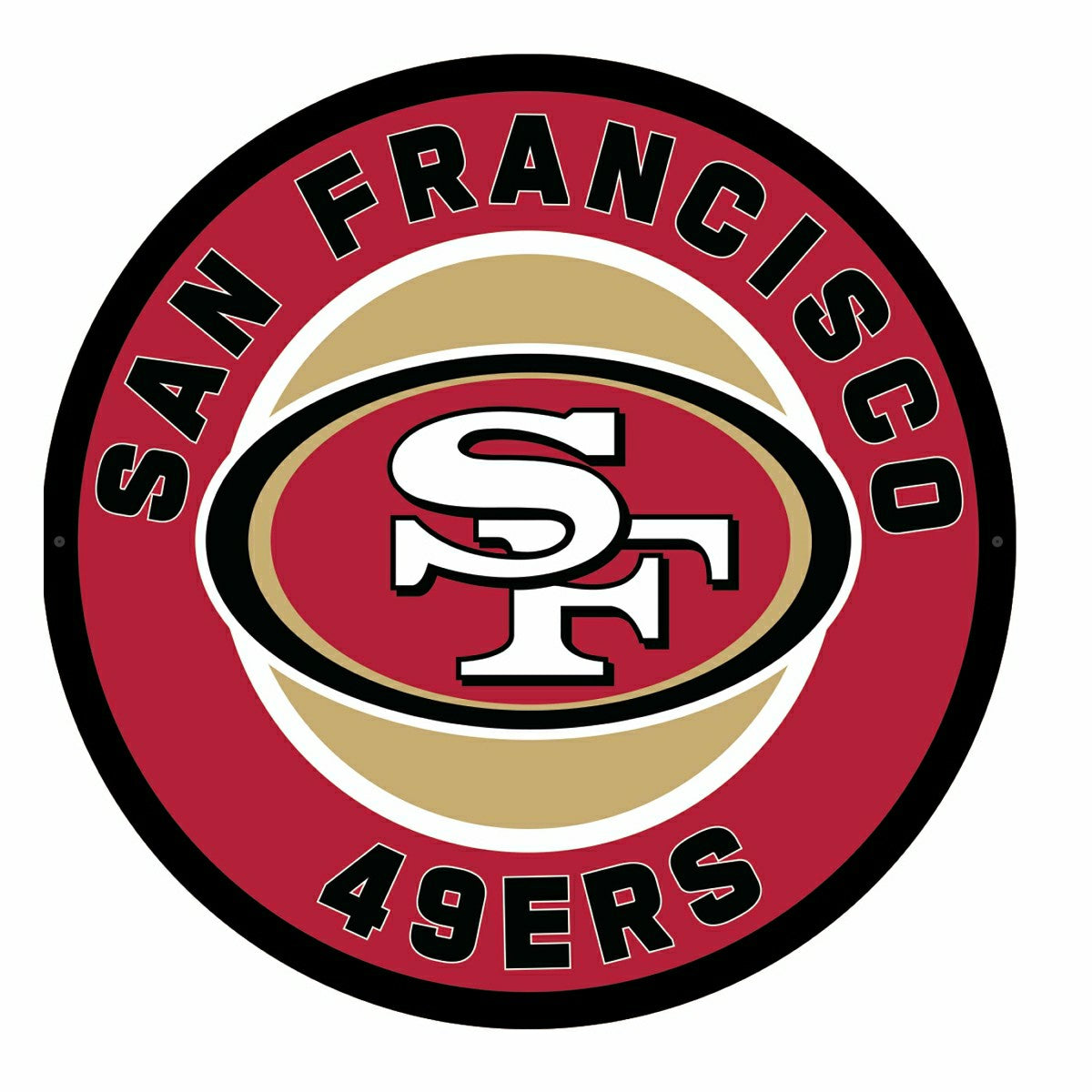 LED Wall Decor, Round, San Francisco 49ers