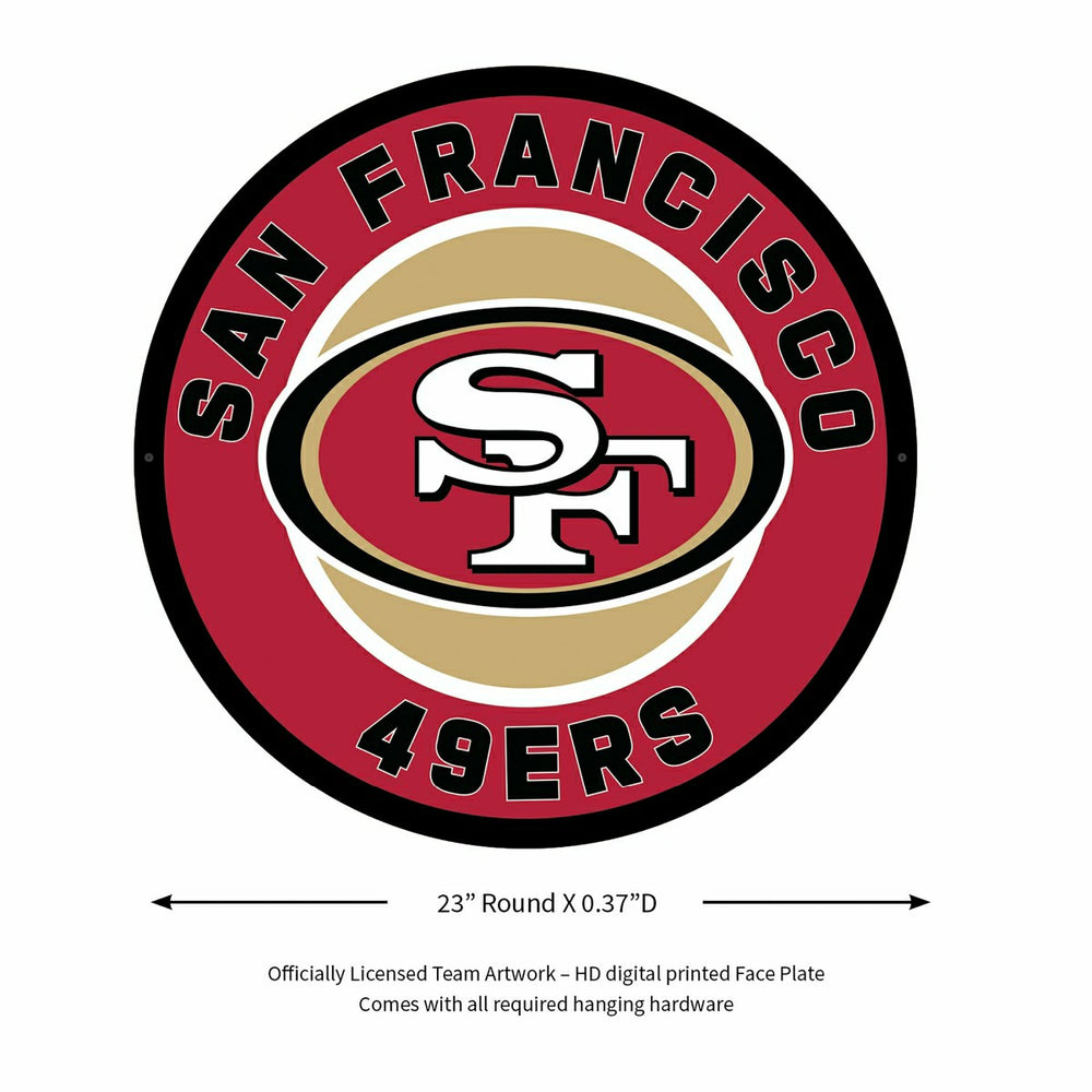 LED Wall Decor, Round, San Francisco 49ers