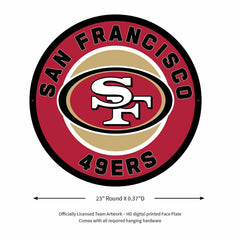 LED Wall Decor, Round, San Francisco 49ers