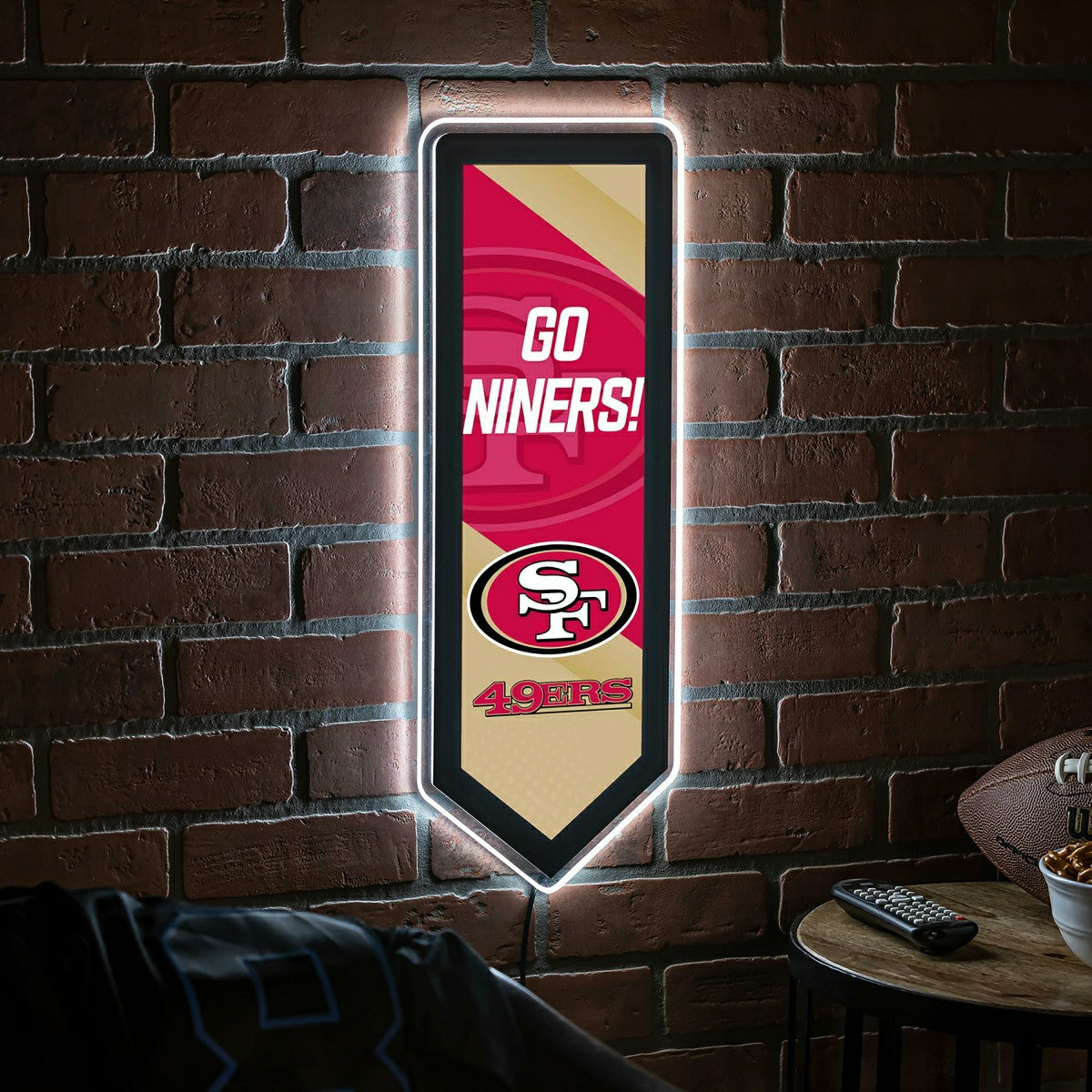 LED Wall Decor, Pennant, San Francisco 49ers