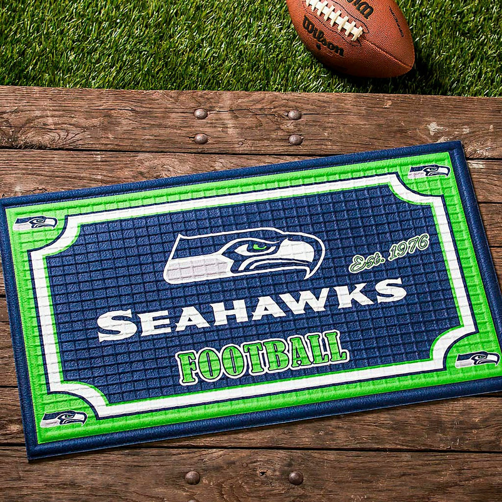 Indoor/Outdoor NFL Team Pride Embossed Doormat, Seattle Seahawks